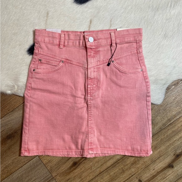 Bershka Dresses & Skirts - Bershka Women's Pink Denim Mini Skirt